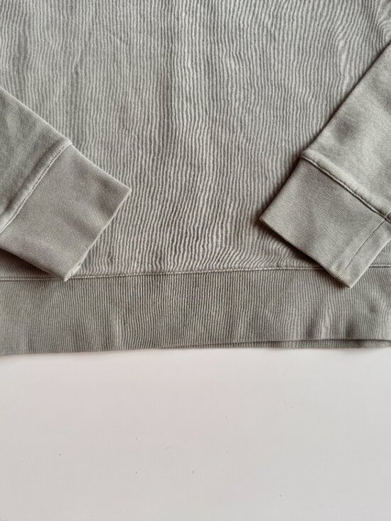 APC Worker Crew Neck Sage Green Cotton Terry Pocket Sweatshirt, Size XS - Picture 6 of 9